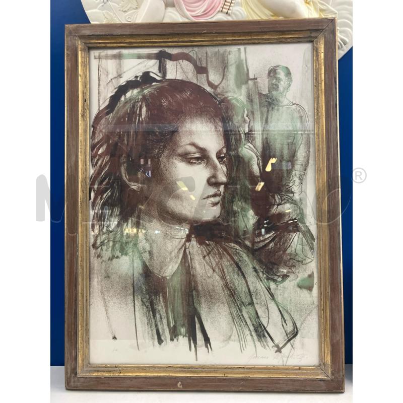 LITOGRAFIA P.A. VOLTO DI DONNA - R. STEFANELLI  | Mercatino dell'Usato Vinci - fraz. sovigliana 1