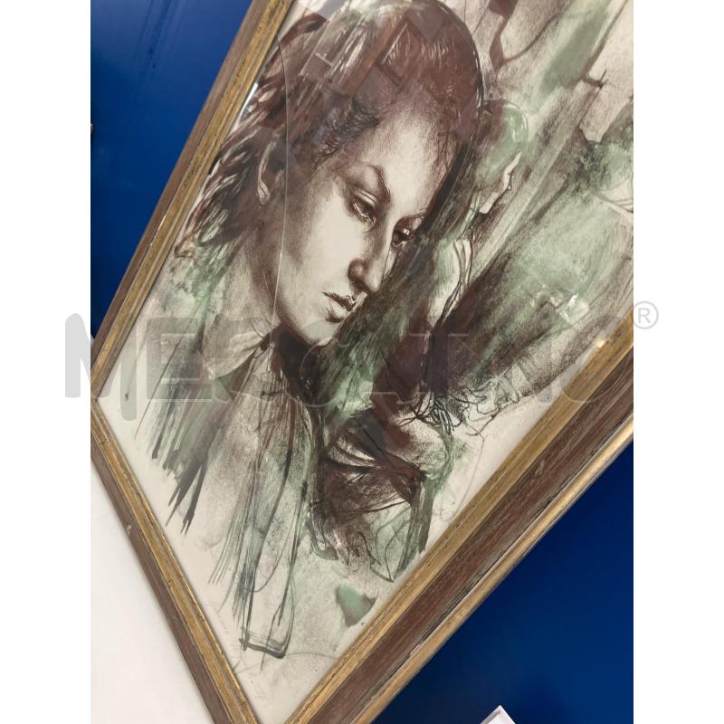 LITOGRAFIA P.A. VOLTO DI DONNA - R. STEFANELLI  | Mercatino dell'Usato Vinci - fraz. sovigliana 4