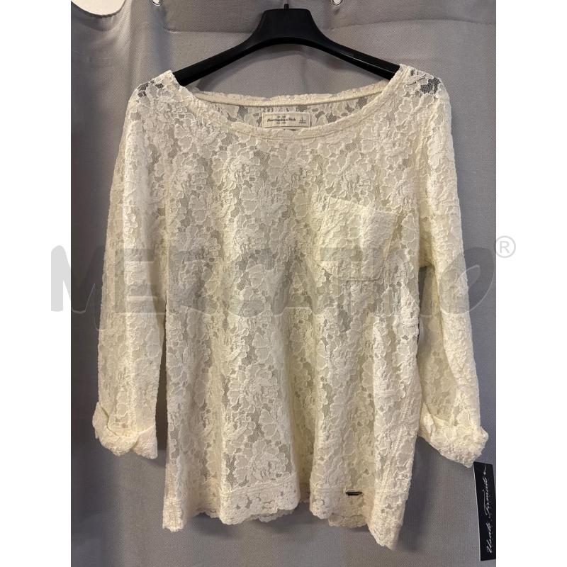 MAGLIA DONNA ABERCROMBIE PIZZO PANNA TG.L | Mercatino dell'Usato Vinci - fraz. sovigliana 1