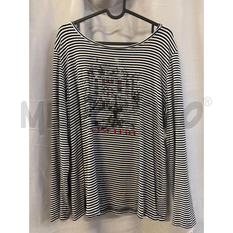 MAGLIA DONNA ELENA MIRO RIGHE BIANCHE NERE STRASS TG.39F | Mercatino dell'Usato Vinci - fraz. sovigliana 1