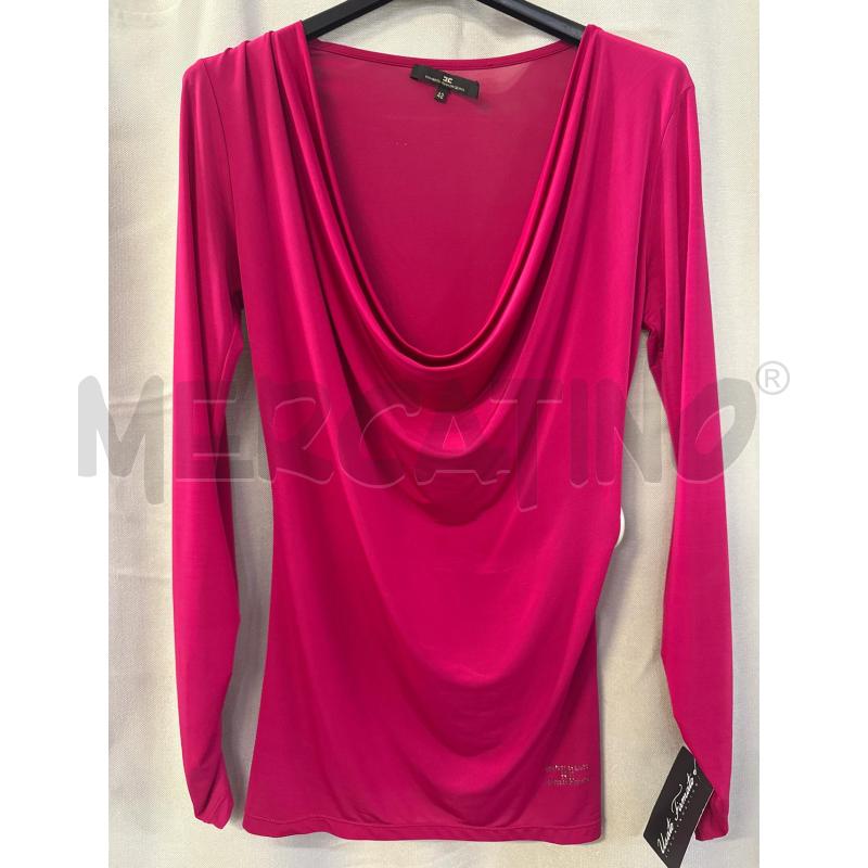 MAGLIA DONNA ELISABETTA FRANCHI ROSA MANICHE RIPRESE TG.42 | Mercatino dell'Usato Vinci - fraz. sovigliana 1