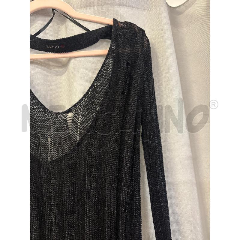 MAGLIA DONNA GUESS DOPPIO SCOLLO NERA GLITTER TG.M | Mercatino dell'Usato Vinci - fraz. sovigliana 2