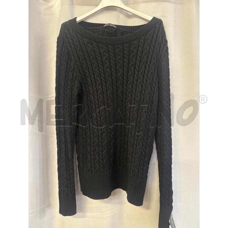MAGLIA DONNA GUESS NERA TRECCE TG.L  | Mercatino dell'Usato Vinci - fraz. sovigliana 1