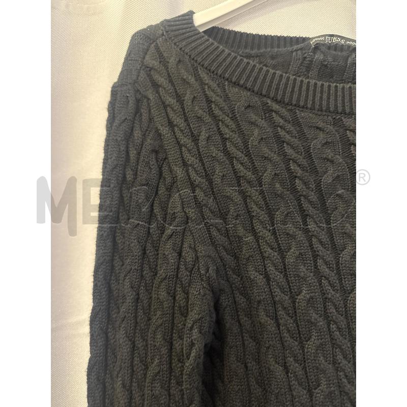 MAGLIA DONNA GUESS NERA TRECCE TG.L  | Mercatino dell'Usato Vinci - fraz. sovigliana 2