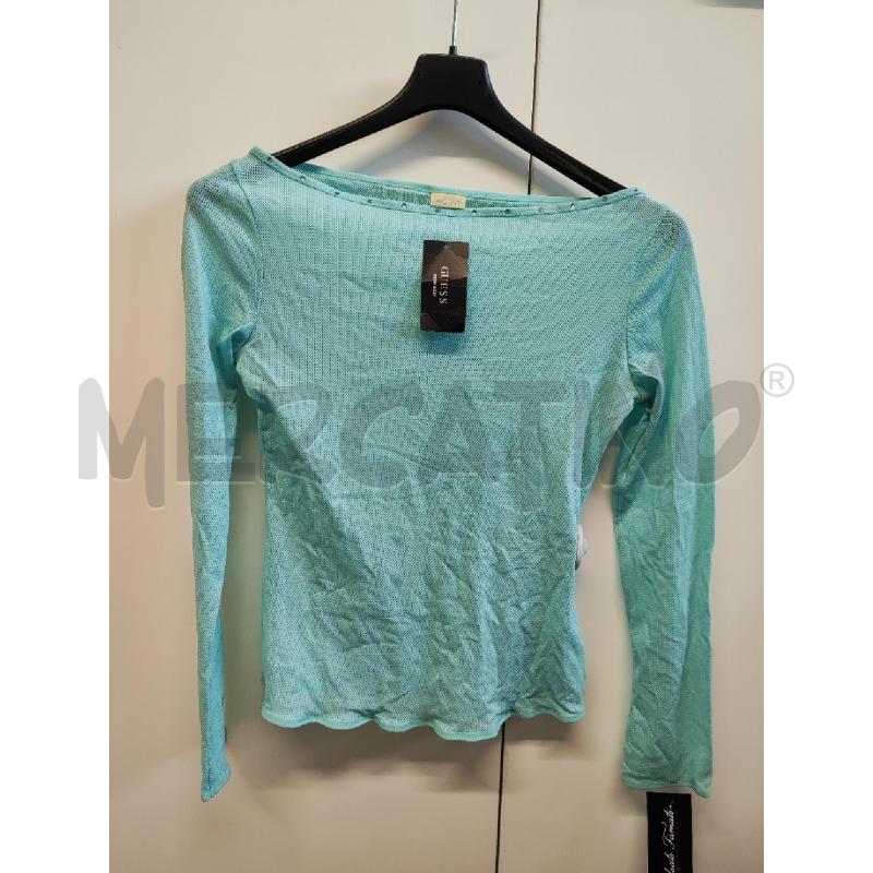 MAGLIA DONNA GUESS VERDE ACQUA NUOVA TG.S | Mercatino dell'Usato Vinci - fraz. sovigliana 1