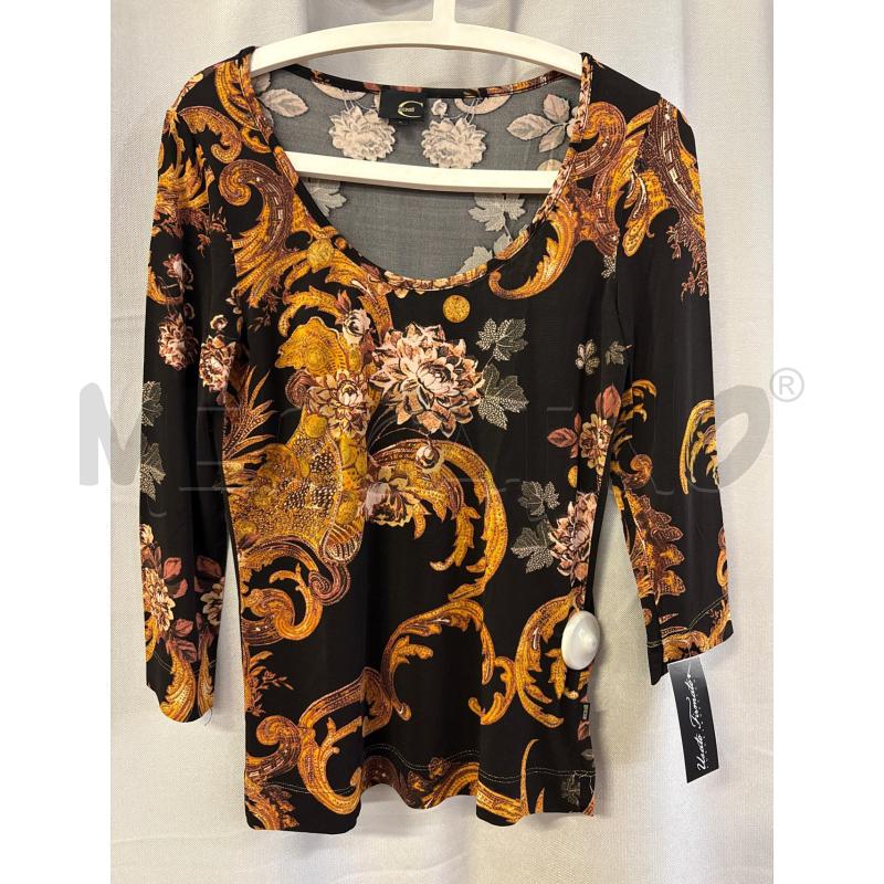 MAGLIA DONNA JUST CAVALLI NERA FIORI DORATI TG.L | Mercatino dell'Usato Vinci - fraz. sovigliana 1