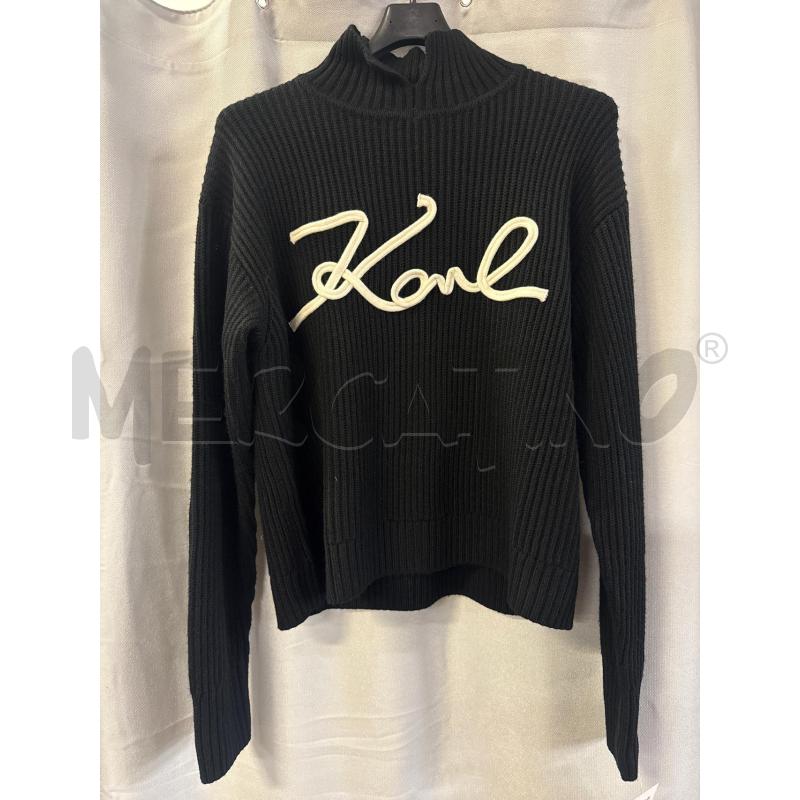 MAGLIA DONNA KARL LAGERFELD NERA 1/2 COLLO TG.M | Mercatino dell'Usato Vinci - fraz. sovigliana 1