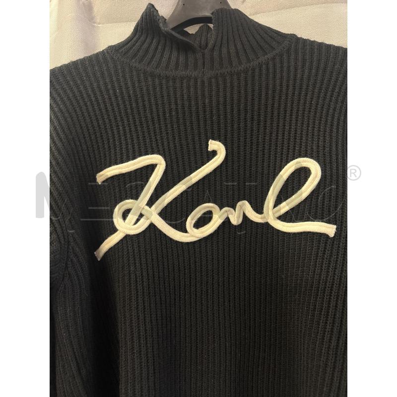 MAGLIA DONNA KARL LAGERFELD NERA 1/2 COLLO TG.M | Mercatino dell'Usato Vinci - fraz. sovigliana 2
