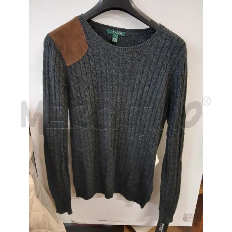 MAGLIA DONNA LAUREN GRIGIA LANA TRECCE TG.L | Mercatino dell'Usato Vinci - fraz. sovigliana 1
