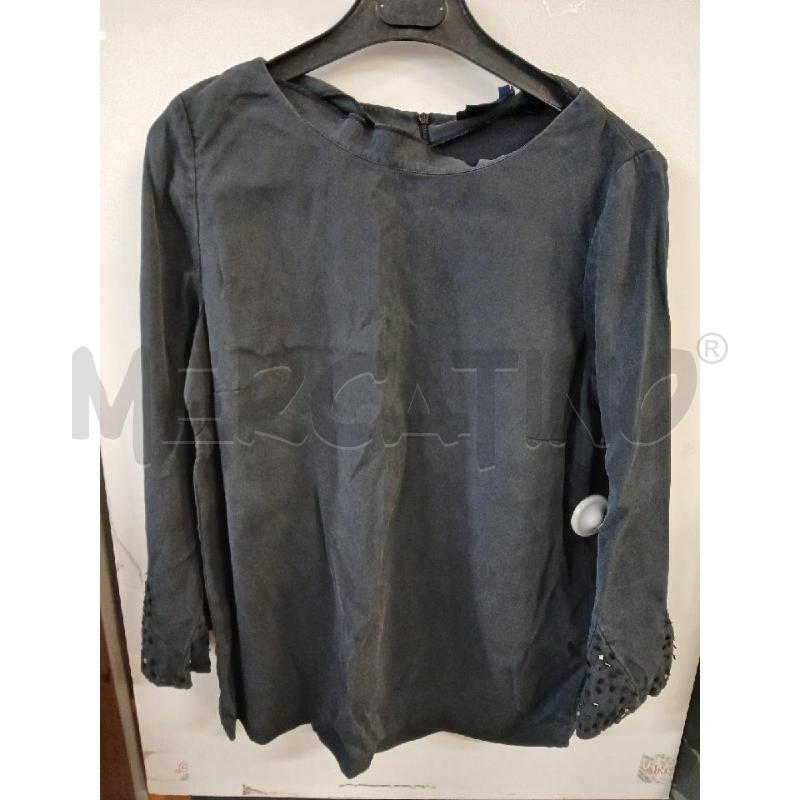 MAGLIA DONNA LUISA SPAGNOLI BLU TG.XL POLZINI PERLINE  | Mercatino dell'Usato Vinci - fraz. sovigliana 1