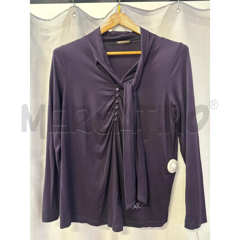 MAGLIA DONNA MARINA RINALDI VIOLA TG.M BOTTONCINI E SCIARPA | Mercatino dell'Usato Vinci - fraz. sovigliana 1