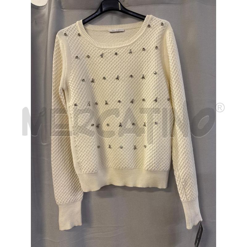 MAGLIA DONNA PATRIZIA PEPE PANNA STRASS E APETTE TG.1 | Mercatino dell'Usato Vinci - fraz. sovigliana 1