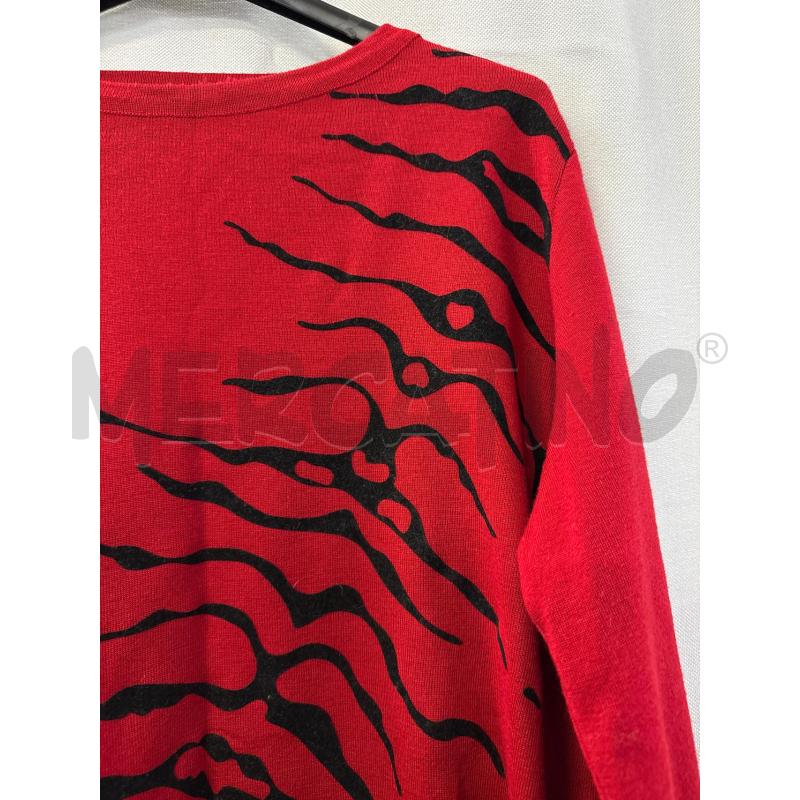 MAGLIA DONNA PER TE BY KRIZIA ROSSA ZEBRATA TG.M | Mercatino dell'Usato Vinci - fraz. sovigliana 2