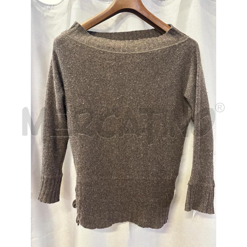 MAGLIA DONNA PINKO MARRONE COLLO LARGO TG.S | Mercatino dell'Usato Vinci - fraz. sovigliana 1