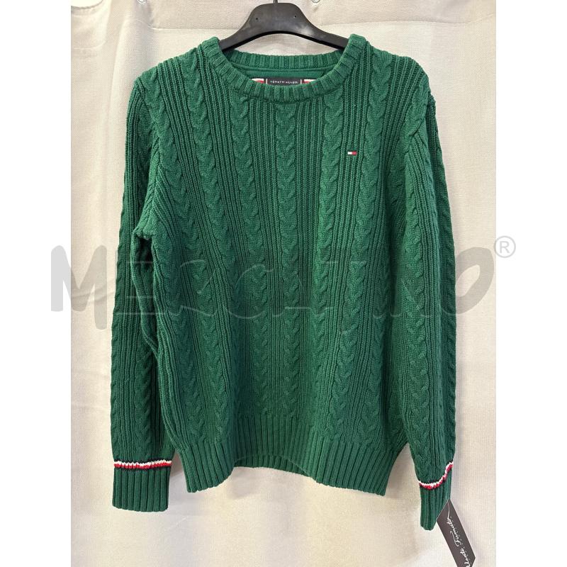 MAGLIA DONNA TOMMY HILFIGER VERDE TRECCE TG.152 | Mercatino dell'Usato Vinci - fraz. sovigliana 1