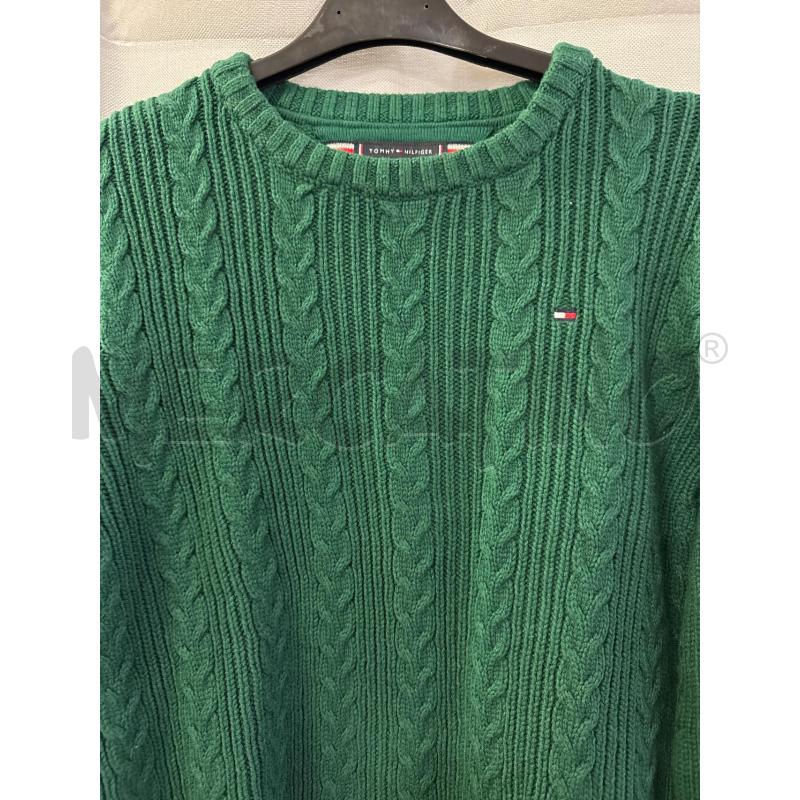 MAGLIA DONNA TOMMY HILFIGER VERDE TRECCE TG.152 | Mercatino dell'Usato Vinci - fraz. sovigliana 2
