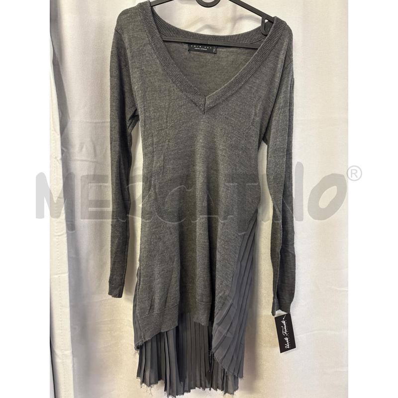 MAGLIA DONNA TWIN SET GRIGIA DIETRO GALA PLISSE TG.S | Mercatino dell'Usato Vinci - fraz. sovigliana 1