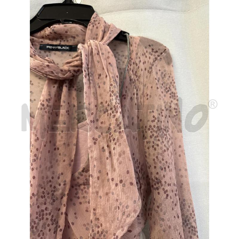 MAGLIA DONNA + CANOTTA PENNYBLACK ROSA PUNTINI TG.XS SETA | Mercatino dell'Usato Vinci - fraz. sovigliana 2
