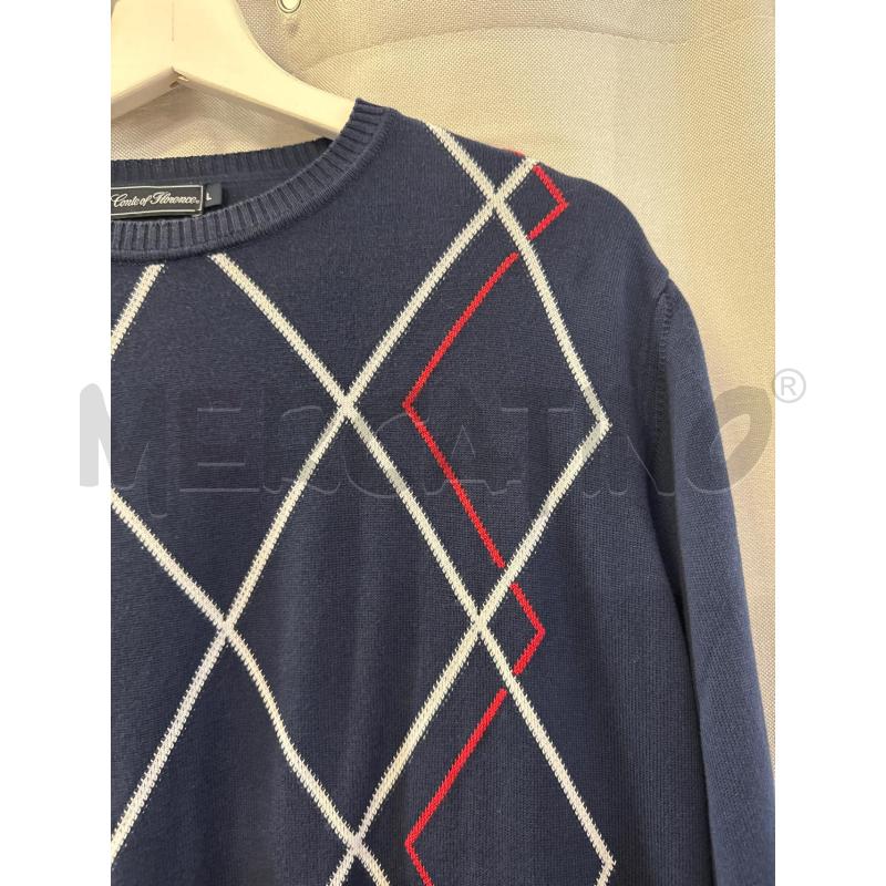 MAGLIA UOMO CONTE OF FLORENCE BLU ROMBI TG.L PARICOLLO | Mercatino dell'Usato Vinci - fraz. sovigliana 2
