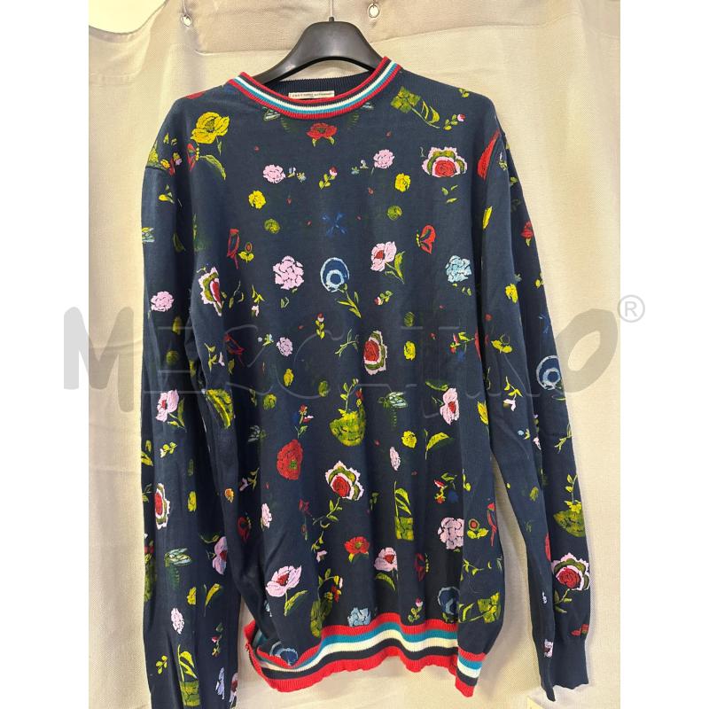 MAGLIA UOMO DANIELE ALESSANDRINI BLU FIORI TG.52 | Mercatino dell'Usato Vinci - fraz. sovigliana 1