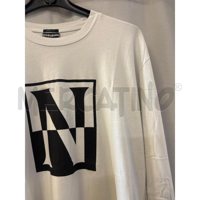 MAGLIA UOMO NAPAPIJRI BIANCA LOOSE FIT | Mercatino dell'Usato Vinci - fraz. sovigliana 2
