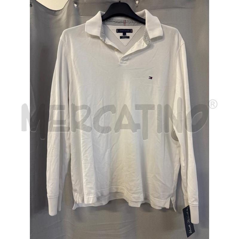 MAGLIA UOMO POLO TOMMY HILFIGER BIANCA TG.L | Mercatino dell'Usato Vinci - fraz. sovigliana 1