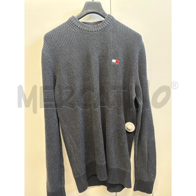 MAGLIA UOMO TOMMY JEANS COTONE GRIGIA PARICOLLO TG.L | Mercatino dell'Usato Vinci - fraz. sovigliana 1