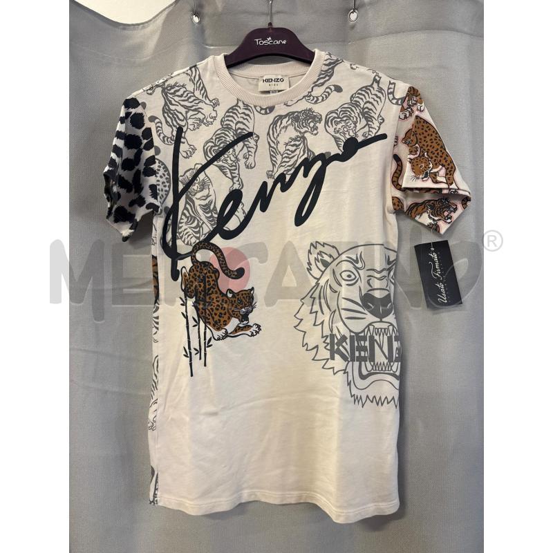 MAGLIETTA BAMBINO KENZO TG.8A BIANCA CON LEOPARDO | Mercatino dell'Usato Vinci - fraz. sovigliana 1
