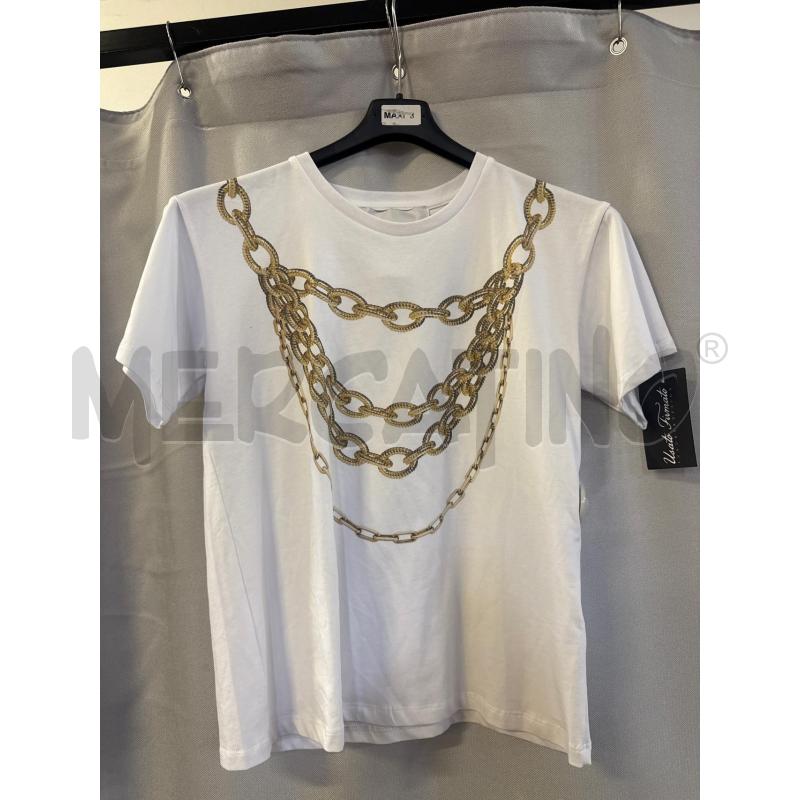 MAGLIETTA DONNA ALBERTA TANZINI COUTURAE BIANCA CATENE TG.M | Mercatino dell'Usato Vinci - fraz. sovigliana 1
