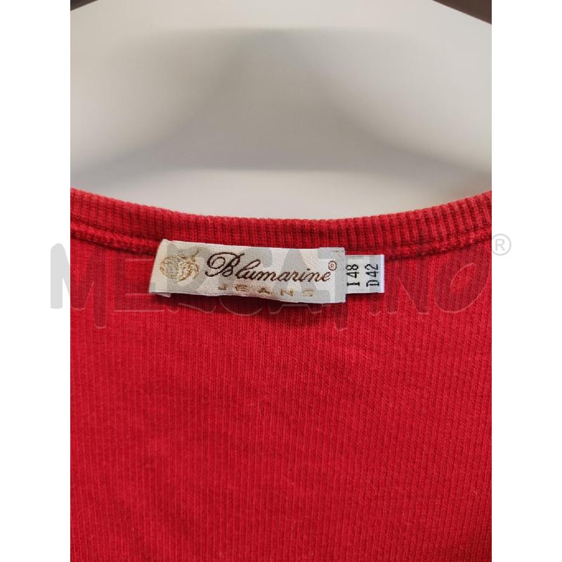 MAGLIETTA DONNA BLUMARINE ROSSA PANNA AQUILA STRASS TG.48 | Mercatino dell'Usato Vinci - fraz. sovigliana 3