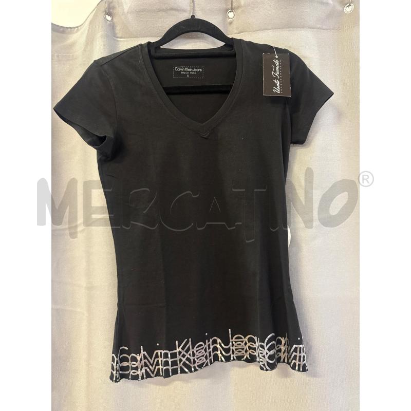 MAGLIETTA DONNA CALVIN KLEIN NERA TG.S SCOLLO A V | Mercatino dell'Usato Vinci - fraz. sovigliana 1