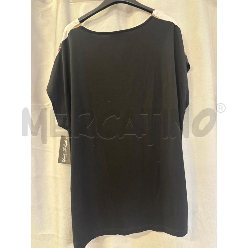MAGLIETTA DONNA CARLA FERRONI NERA DAVANTI SFUMATA ROSA TG.XL | Mercatino dell'Usato Vinci - fraz. sovigliana 2