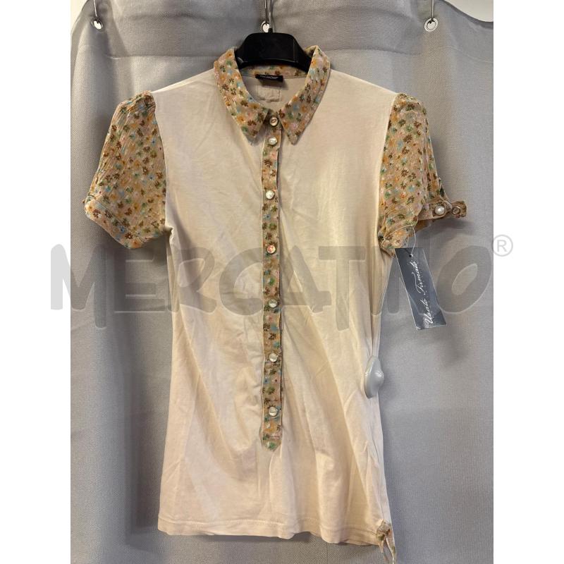 MAGLIETTA DONNA D&G BEIGE BORDO FIORELLINI TG.XS | Mercatino dell'Usato Vinci - fraz. sovigliana 1