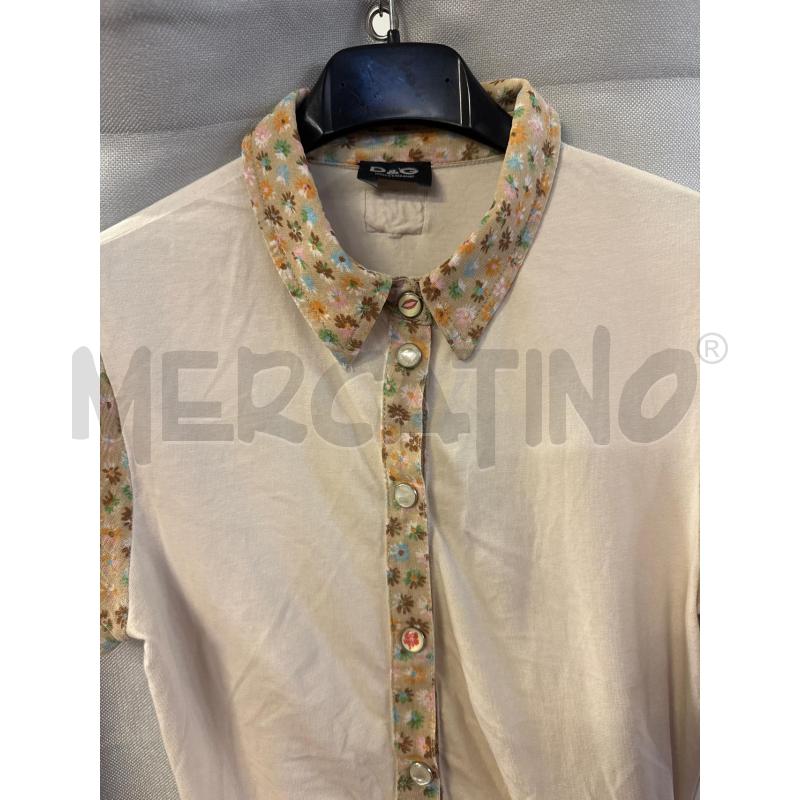 MAGLIETTA DONNA D&G BEIGE BORDO FIORELLINI TG.XS | Mercatino dell'Usato Vinci - fraz. sovigliana 2