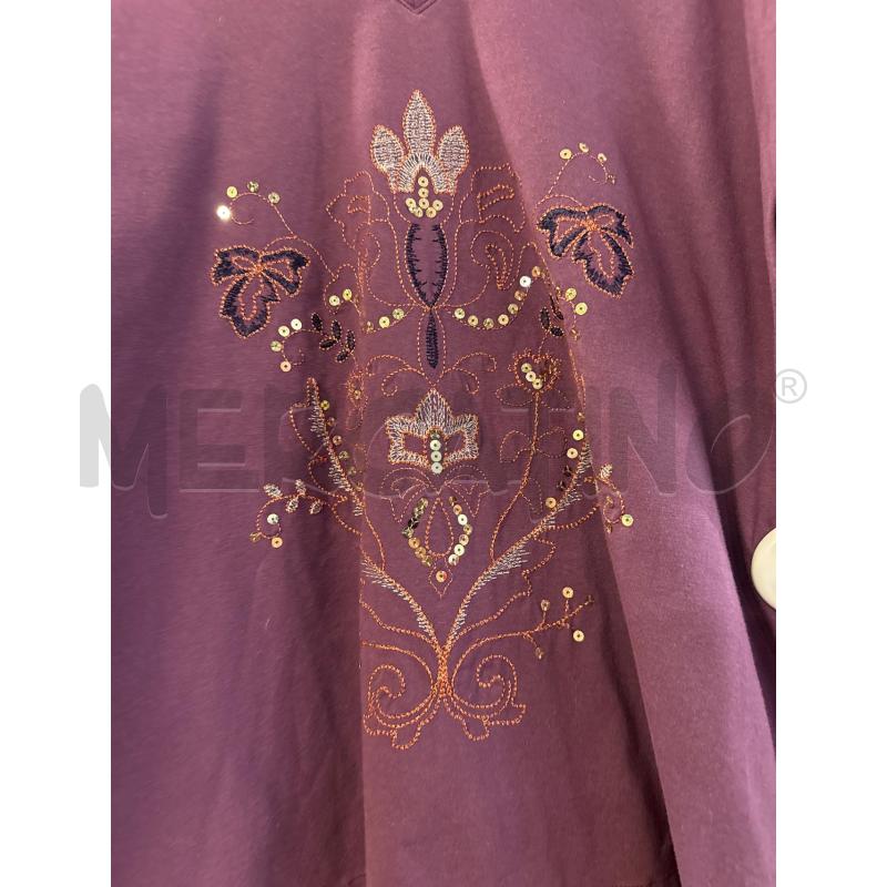 MAGLIETTA DONNA ELENA MIRO VIOLA DOPPIO SCOLLO SENZA TG  | Mercatino dell'Usato Vinci - fraz. sovigliana 2