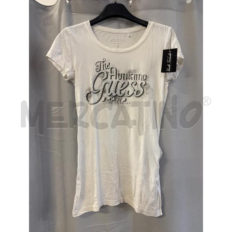 MAGLIETTA DONNA GUESS BIANCA LOSANGELES | Mercatino dell'Usato Vinci - fraz. sovigliana 1