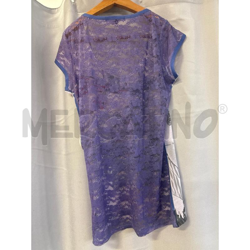 MAGLIETTA DONNA GUESS FANTASIA VIOLA PIZZO DIETRO TG.M | Mercatino dell'Usato Vinci - fraz. sovigliana 2
