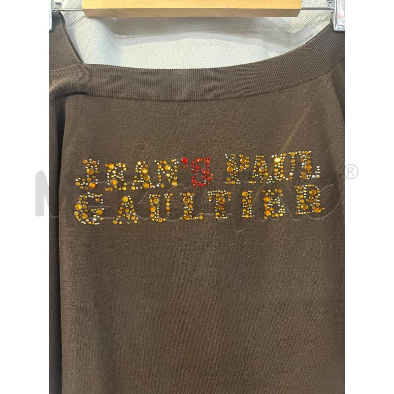 MAGLIETTA DONNA JEAN'S PAUL GAULTIER MARRONE STRASS SENZA TG | Mercatino dell'Usato Vinci - fraz. sovigliana 2