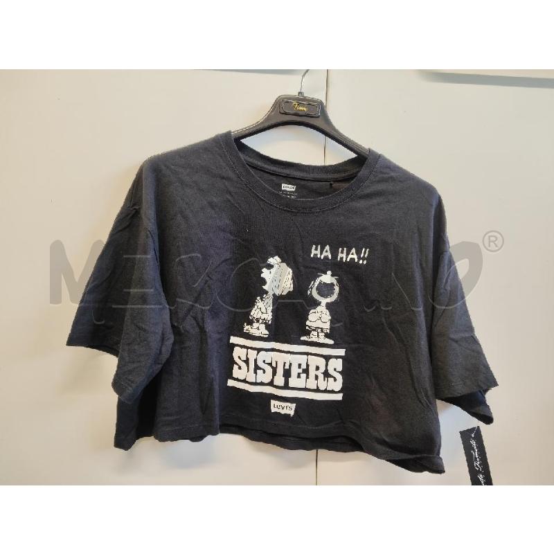 MAGLIETTA DONNA LEVIS NERA CORTA TG.S SISTERS | Mercatino dell'Usato Vinci - fraz. sovigliana 1