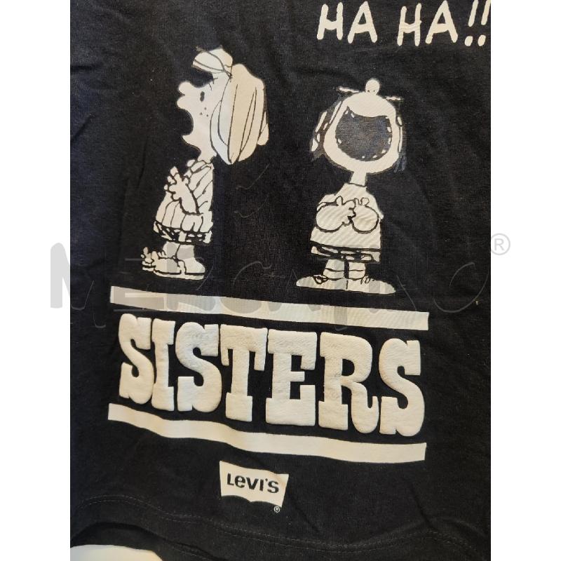 MAGLIETTA DONNA LEVIS NERA CORTA TG.S SISTERS | Mercatino dell'Usato Vinci - fraz. sovigliana 2