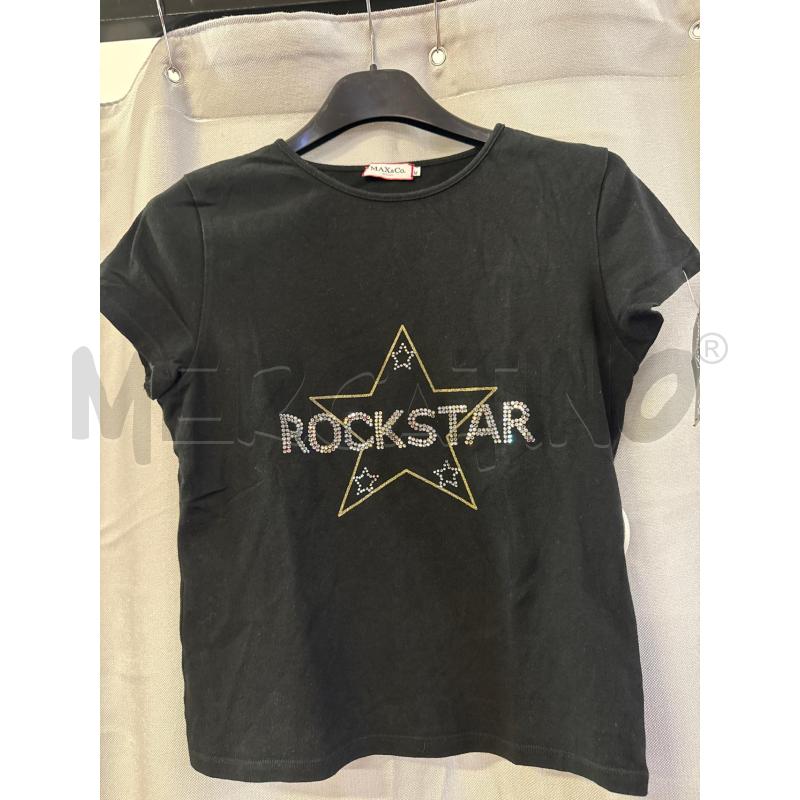 MAGLIETTA DONNA MAX&CO NERA ROCK STAR STRASS TG.M | Mercatino dell'Usato Vinci - fraz. sovigliana 1