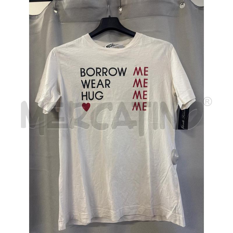 MAGLIETTA DONNA MOSCHINO 40 TG.XS BIANCA  | Mercatino dell'Usato Vinci - fraz. sovigliana 1