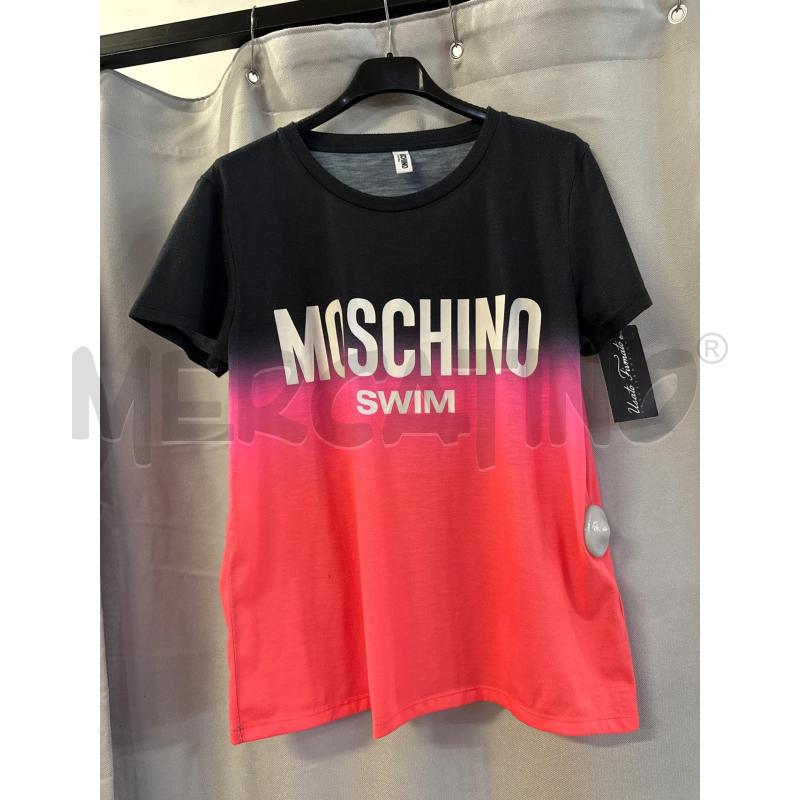 MAGLIETTA DONNA MOSCHINO SWIN NERA ROSA TG.L  | Mercatino dell'Usato Vinci - fraz. sovigliana 1