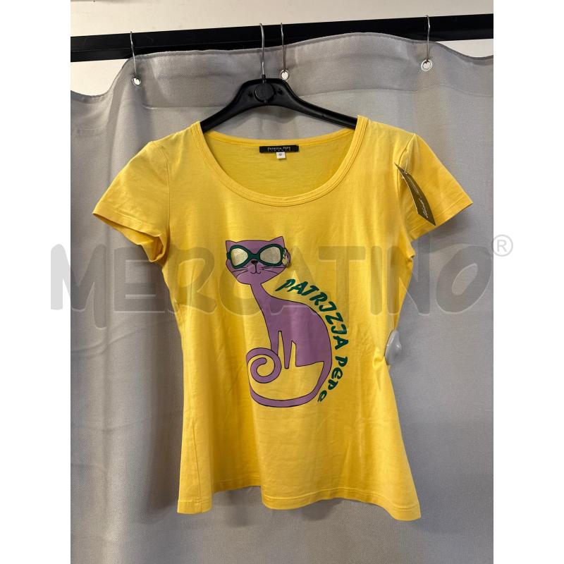 MAGLIETTA DONNA PAPRIZIA PEPE GIALLA GATTINO LILLA TG.U | Mercatino dell'Usato Vinci - fraz. sovigliana 1