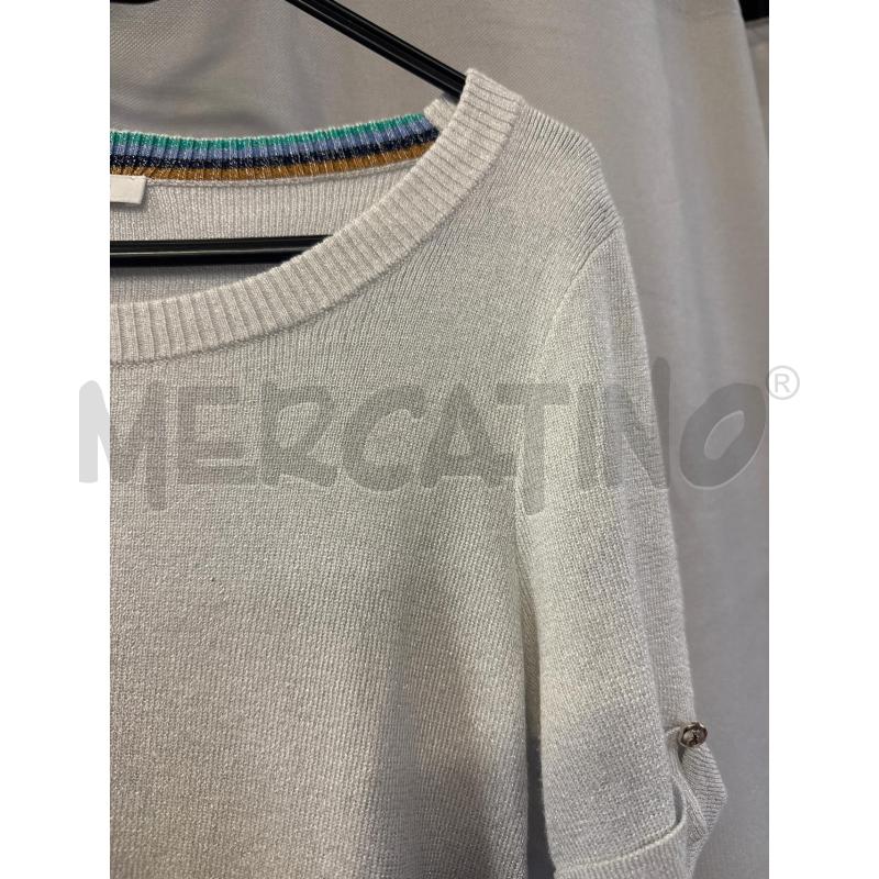 MAGLIETTA DONNA PATRIZIA PEPE GLITTER ARGENTO TG.2 | Mercatino dell'Usato Vinci - fraz. sovigliana 2