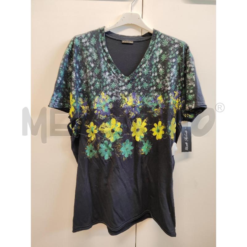MAGLIETTA DONNA PATRIZIA PEPE NERA FIORI VERDI GIALLI TG.L | Mercatino dell'Usato Vinci - fraz. sovigliana 1