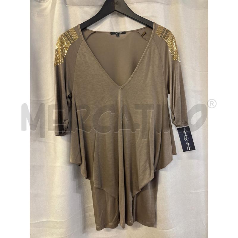 MAGLIETTA DONNA PATRIZIA PEPE TORTORA TG.U SPALLE PAILLETTES DORATE | Mercatino dell'Usato Vinci - fraz. sovigliana 1