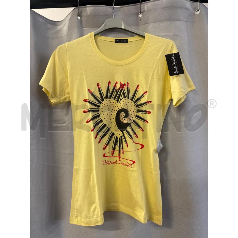 MAGLIETTA DONNA PIERRE CARDIN GIALLA ROSSETTI SENZA TG  | Mercatino dell'Usato Vinci - fraz. sovigliana 1
