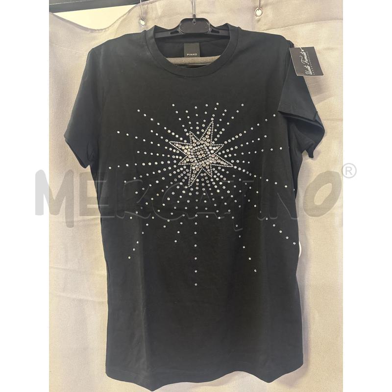 MAGLIETTA DONNA PINKO NERA STELLA STRASS TG.S | Mercatino dell'Usato Vinci - fraz. sovigliana 1