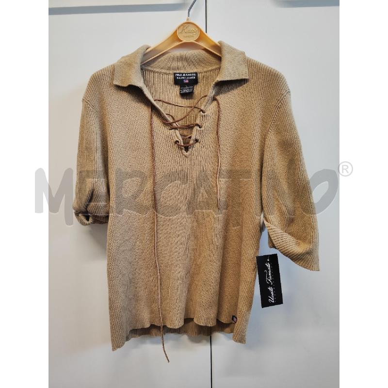MAGLIETTA DONNA POLO JEANS RALPH LAUREN BEIGE COSTINE LACCINO TG.L | Mercatino dell'Usato Vinci - fraz. sovigliana 1